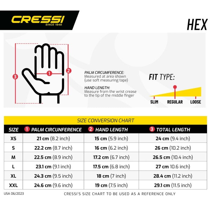 Cressi Hex Grip Spearfishing Gloves Blue