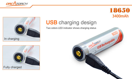 USB RECHARGEABLE LI-ION BATTERY